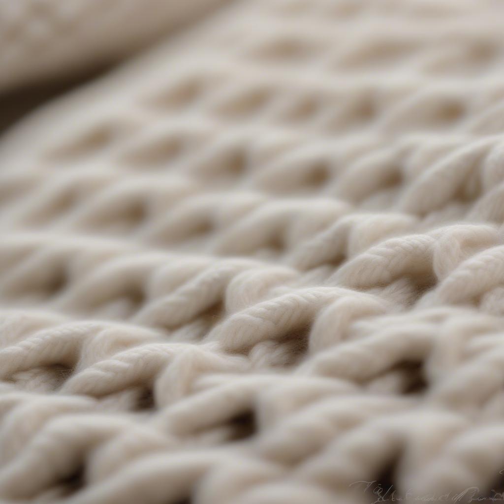 Close-up of a finished basket weave loom knit hat, showcasing the intricate texture and stitch pattern.