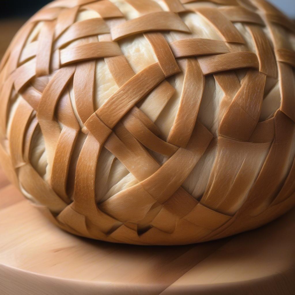 Basket weave mat used for proofing sourdough bread