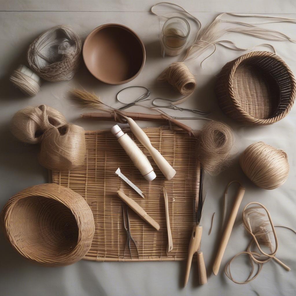 Materials and tools for short loc style basket weaving