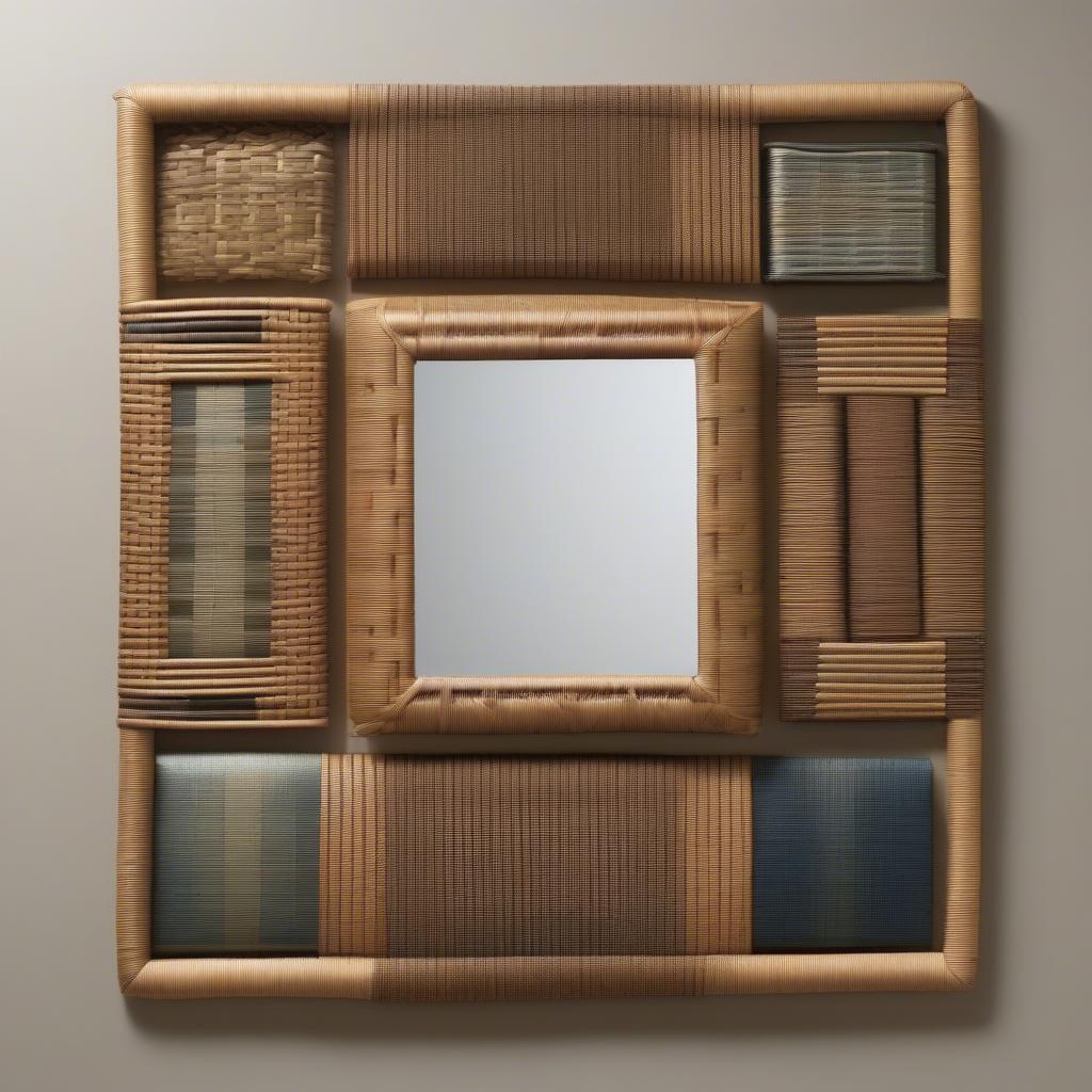 Basket Weave Mirror Patterns: Different styles and techniques for weaving around mirrors.