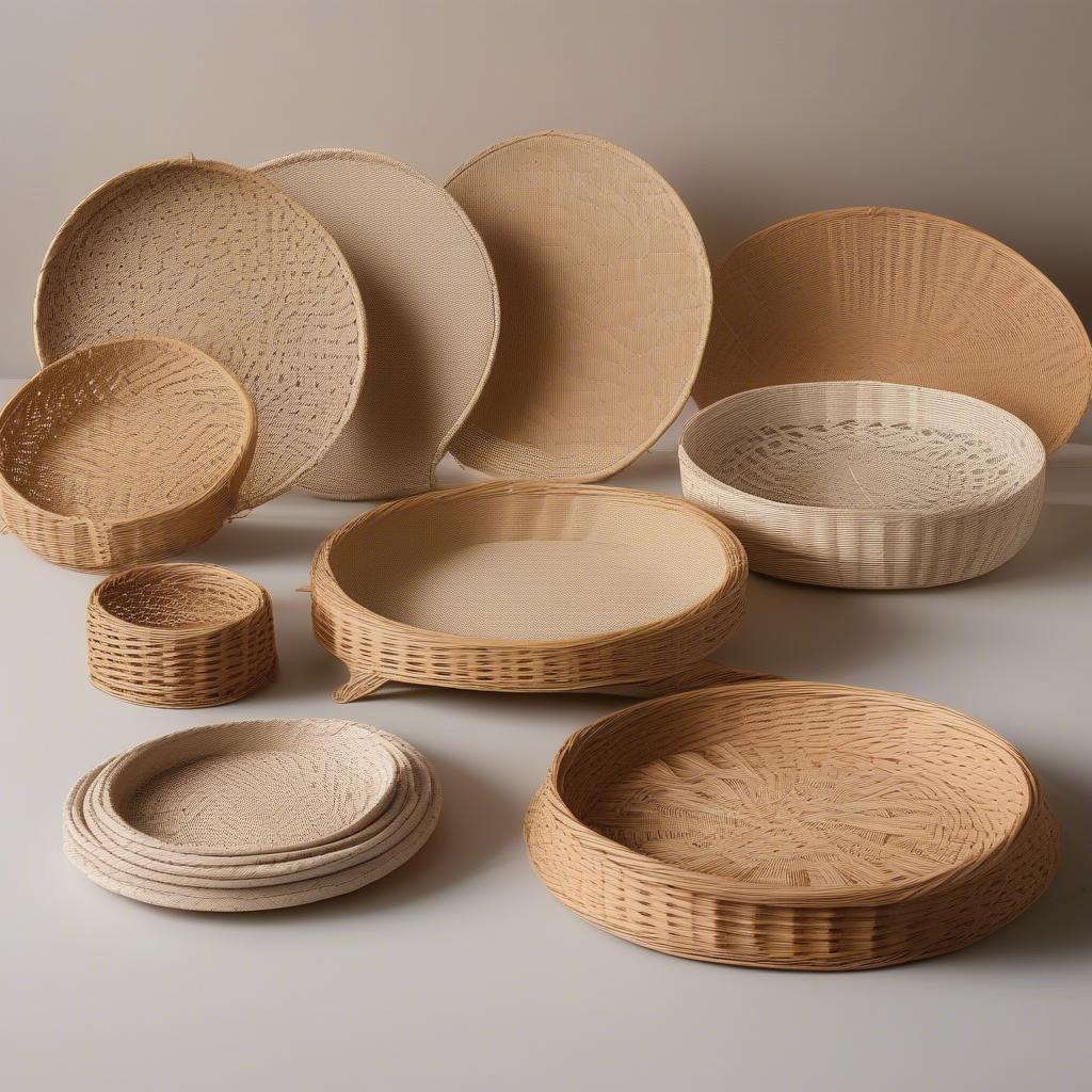 Various Basket Weave Paper Plate Holders