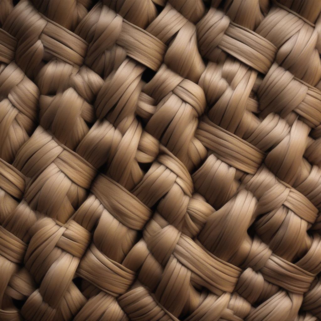 Close-up view of a basket weave pattern