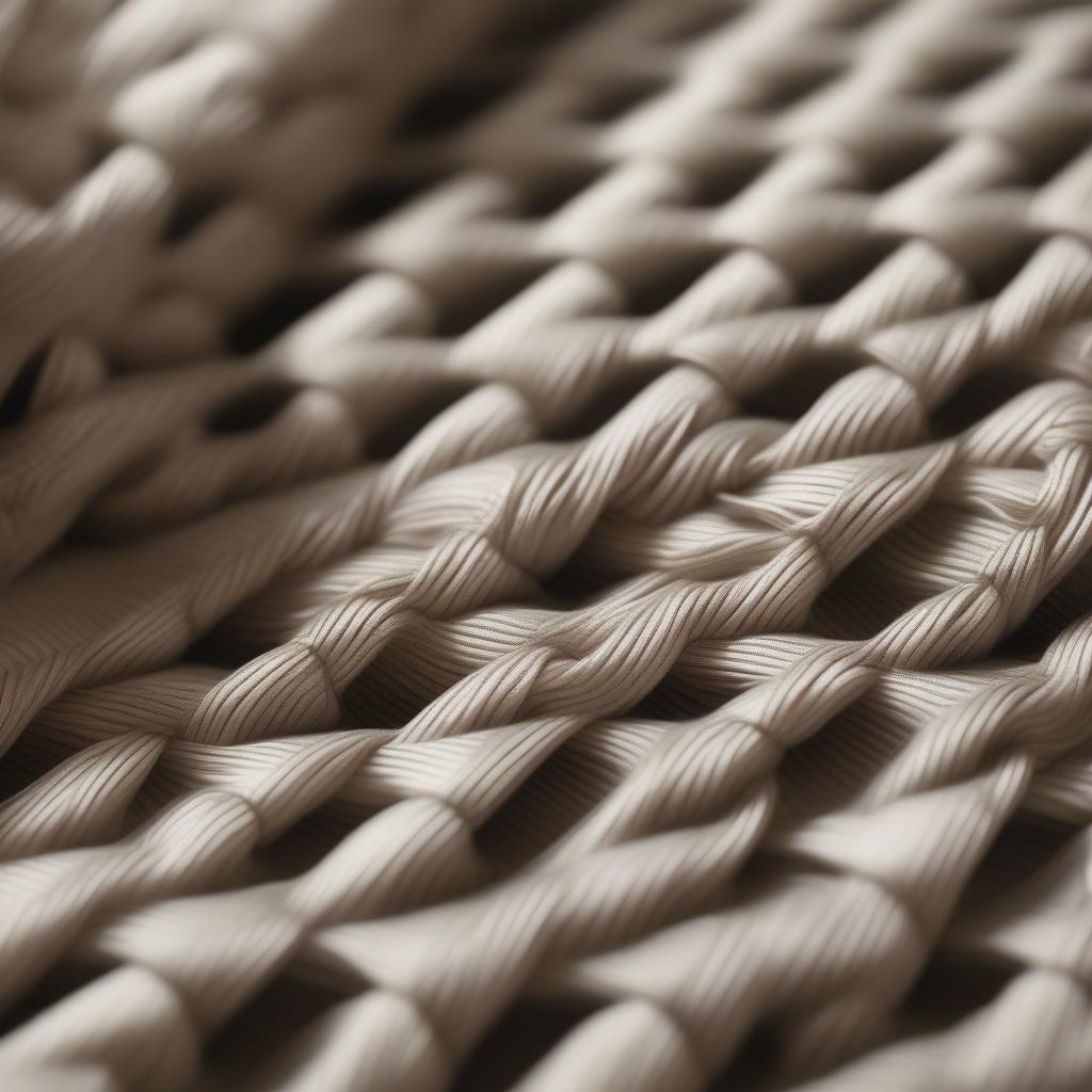 Close-up of a basket weave pattern on fabric