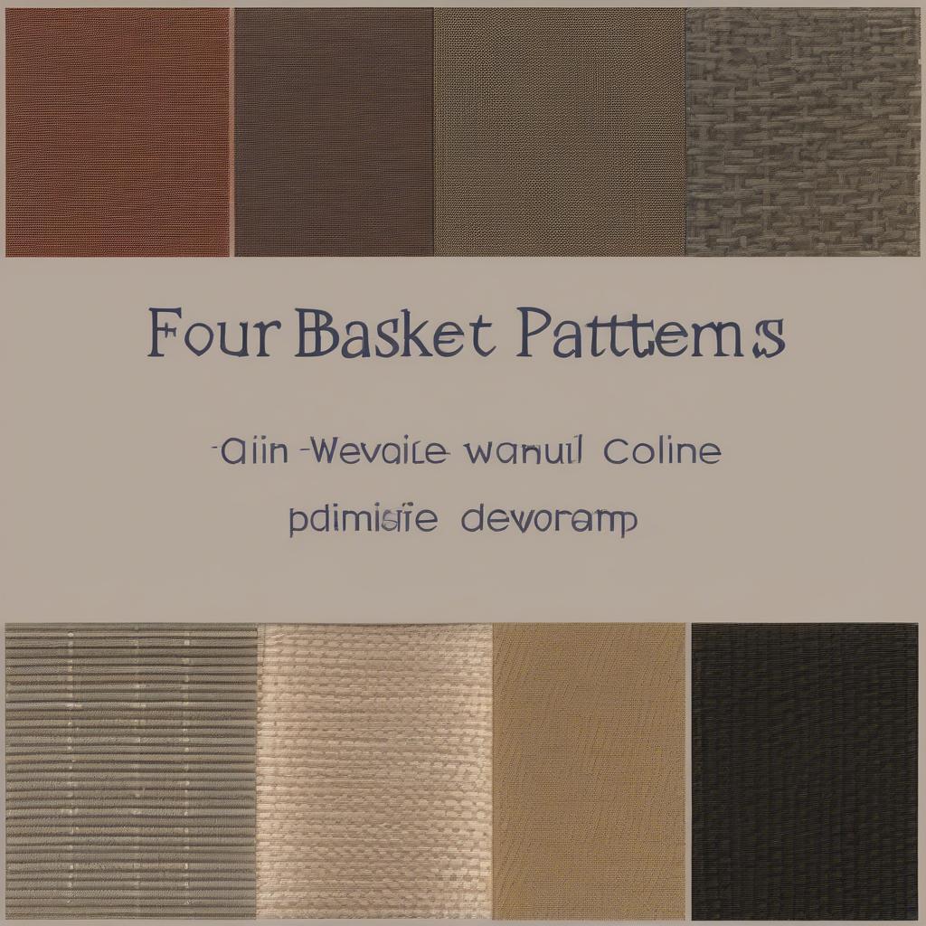 Basket Weave Patterns: Plain, Twilled, French, and Coiling