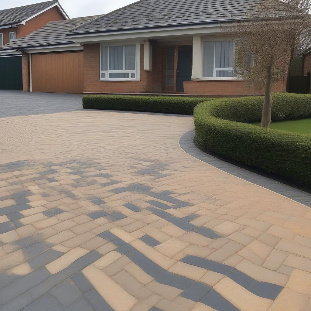 Basket Weave Paving Driveway Example