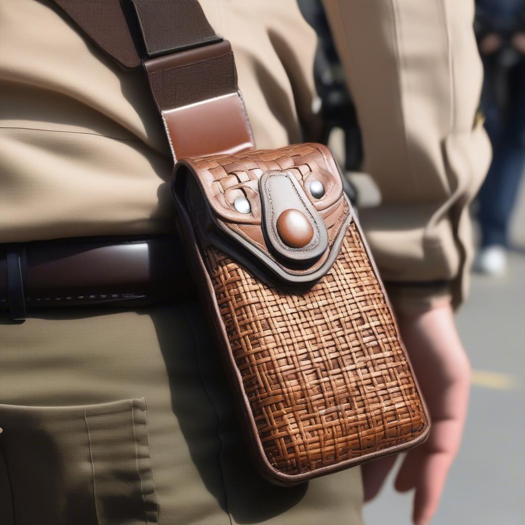 Basket Weave Phone Case for Police on Duty