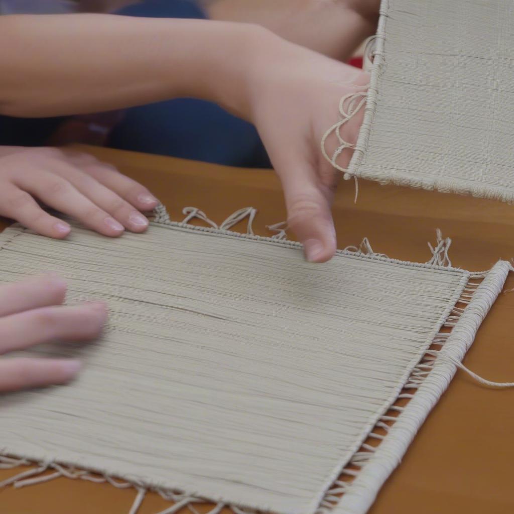 Beginner-friendly basket weave place mat tutorial on YouTube