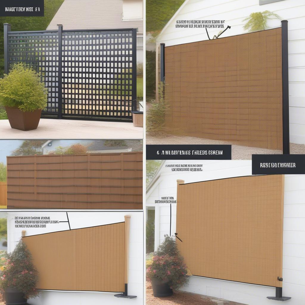 Installing a Basket Weave Privacy Screen