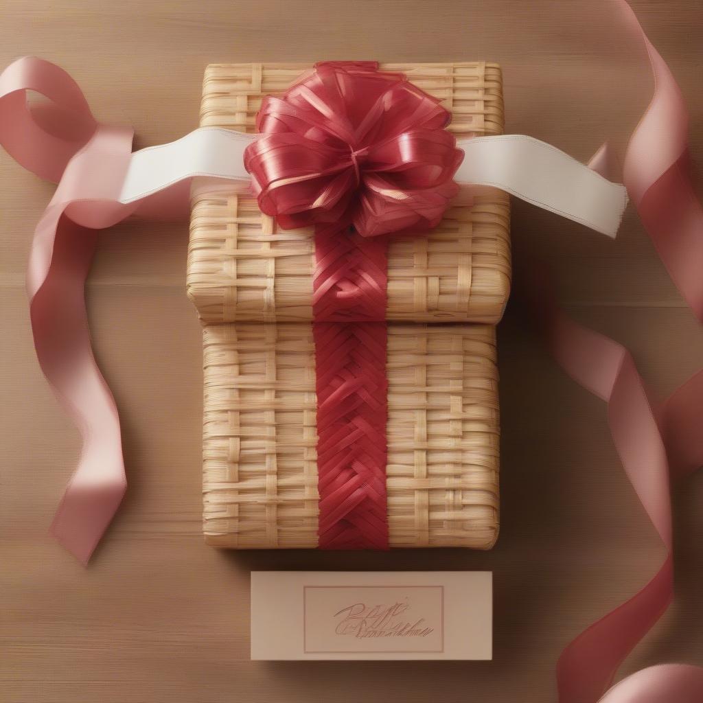 Using Basket Weave Ribbon for Gift Wrapping and Bow Making