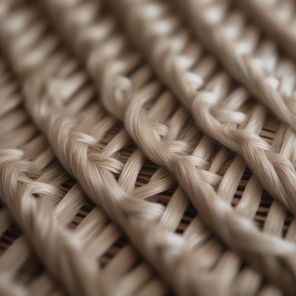 Close-up of a Basket Weave Rug Showing the Intricate Pattern