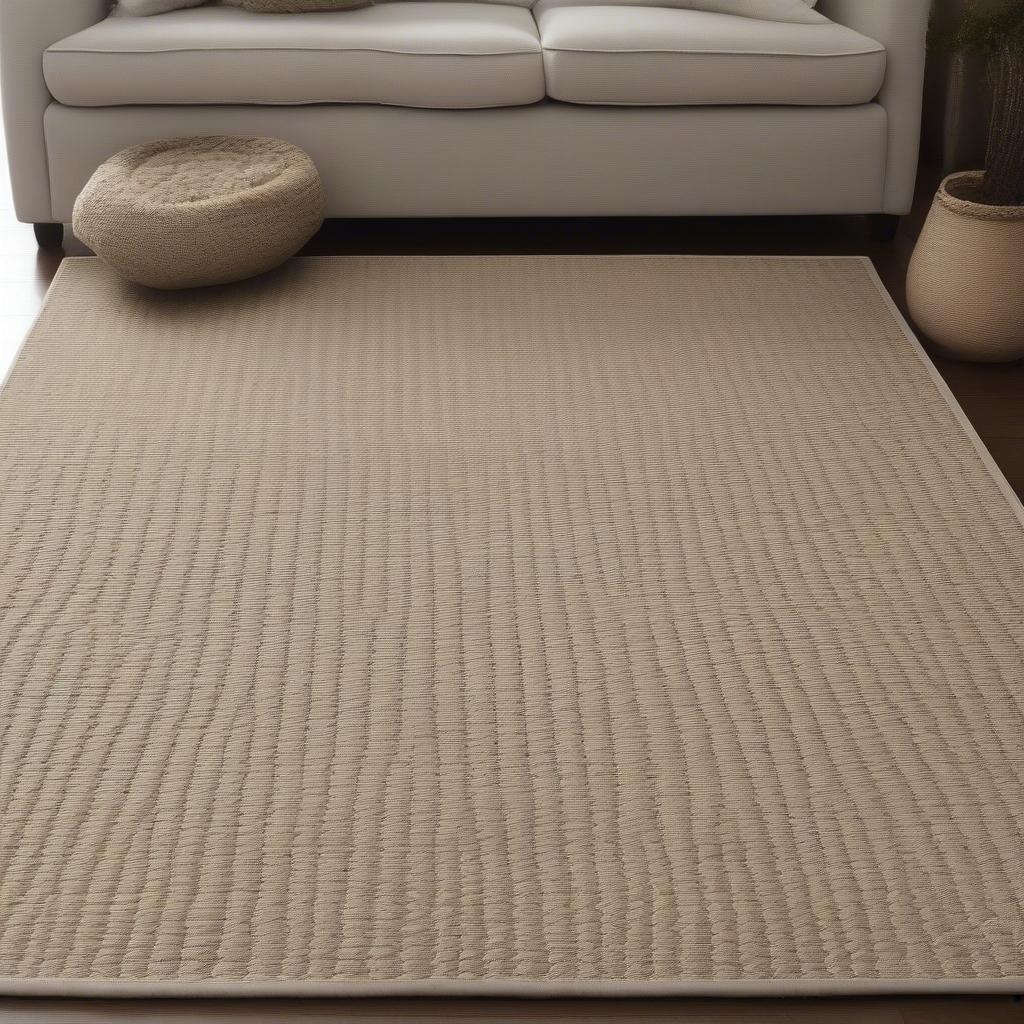 Basket Weave Rug in a Living Room Setting