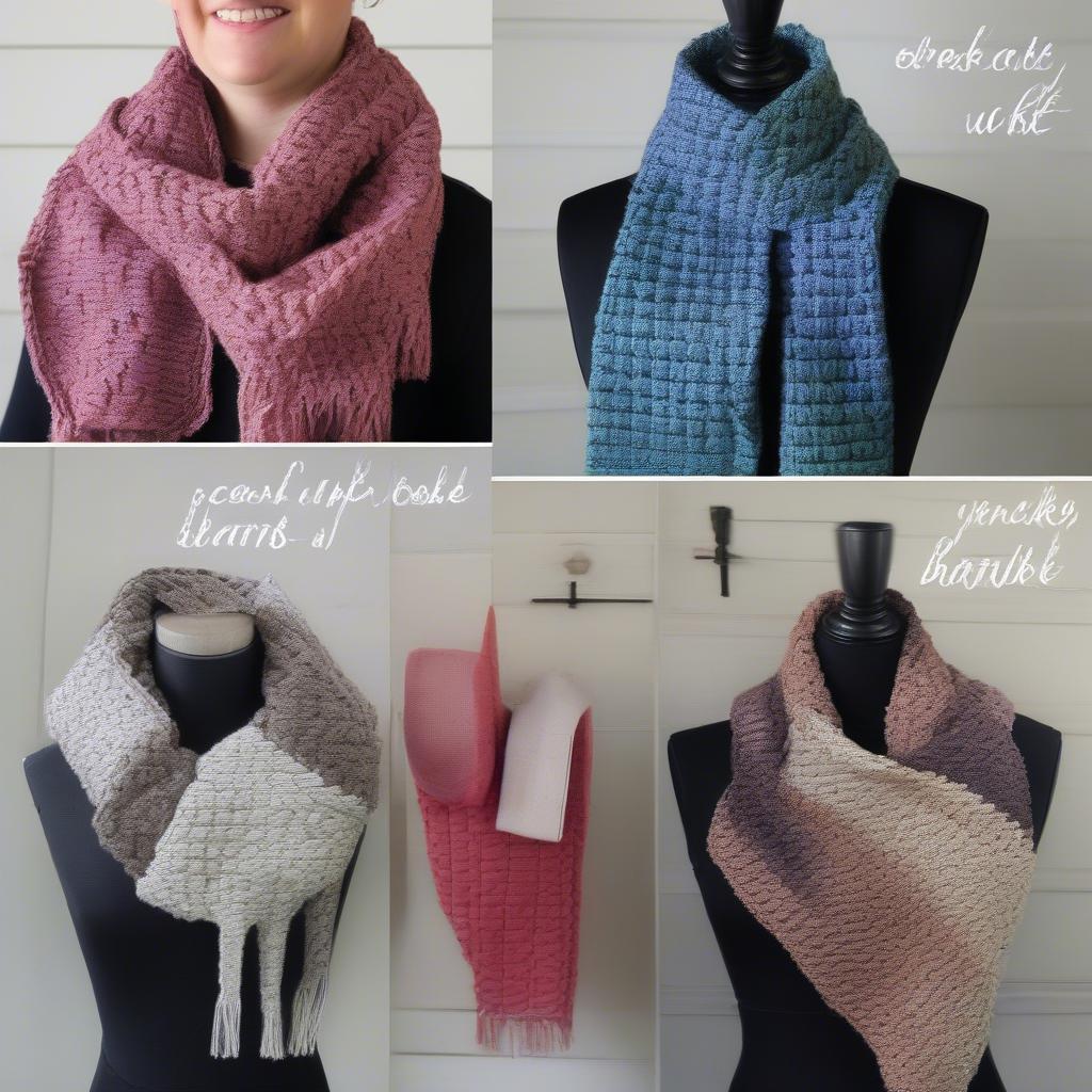 Basket Weave Scarf Variations