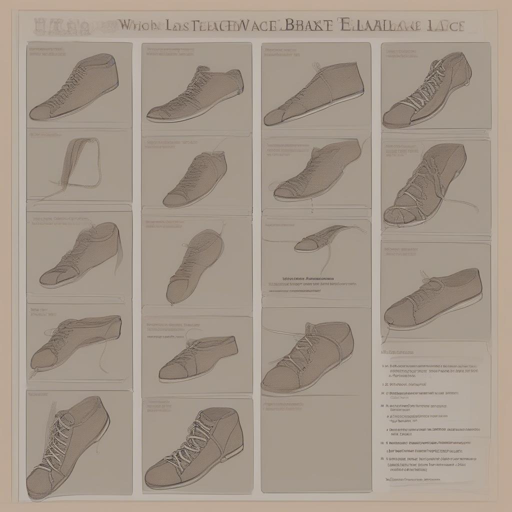 Basket Weave Shoelaces Lacing Techniques