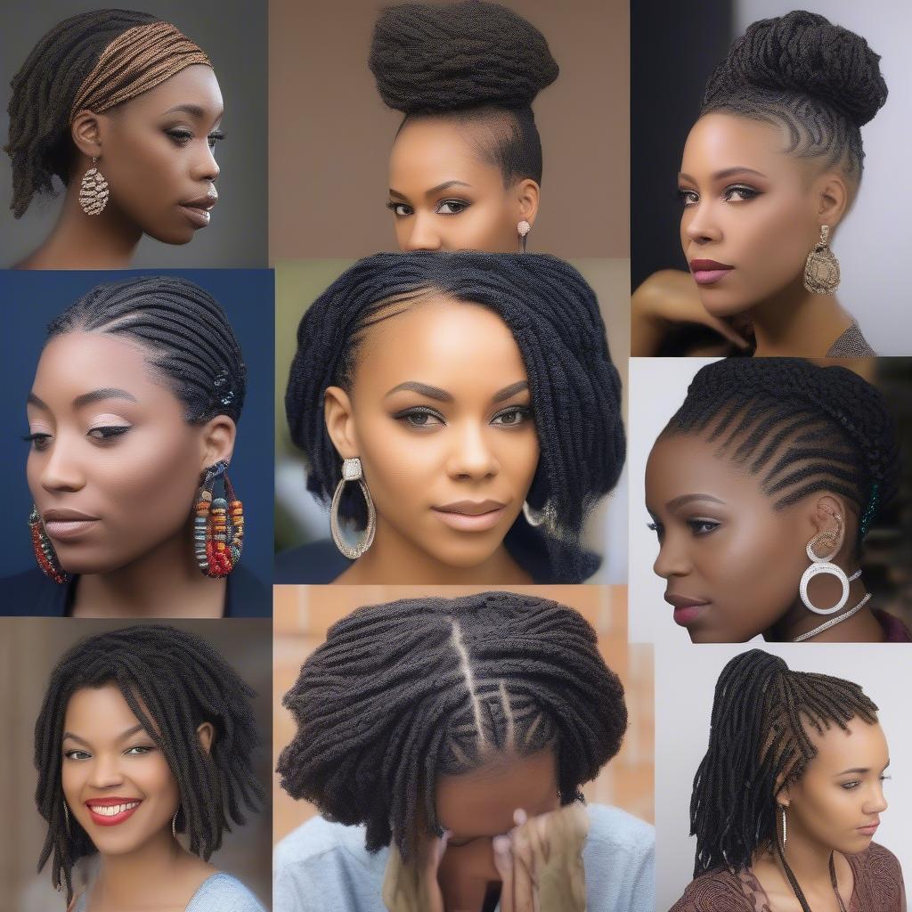 Different Basket Weave Styles for Short Locs