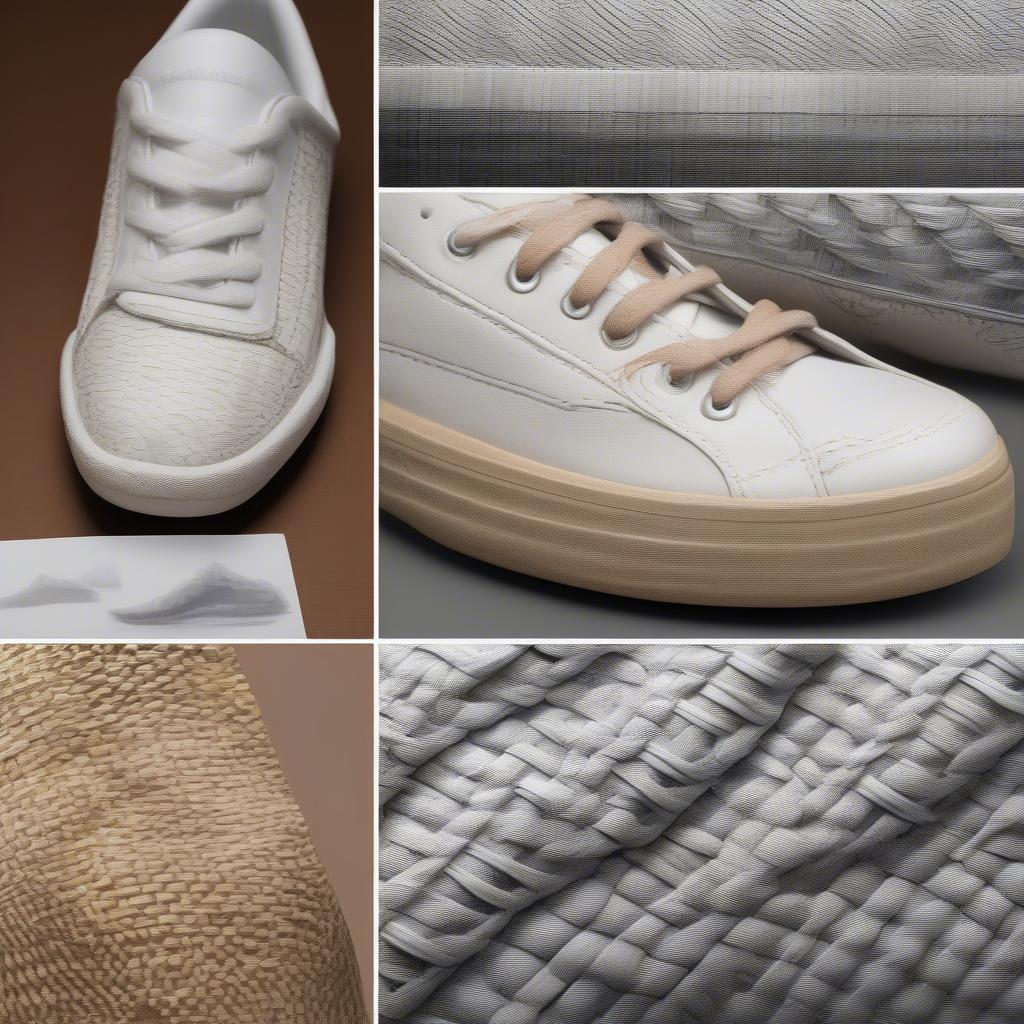 Different Materials Used in Basket Weave Sketch Sneakers