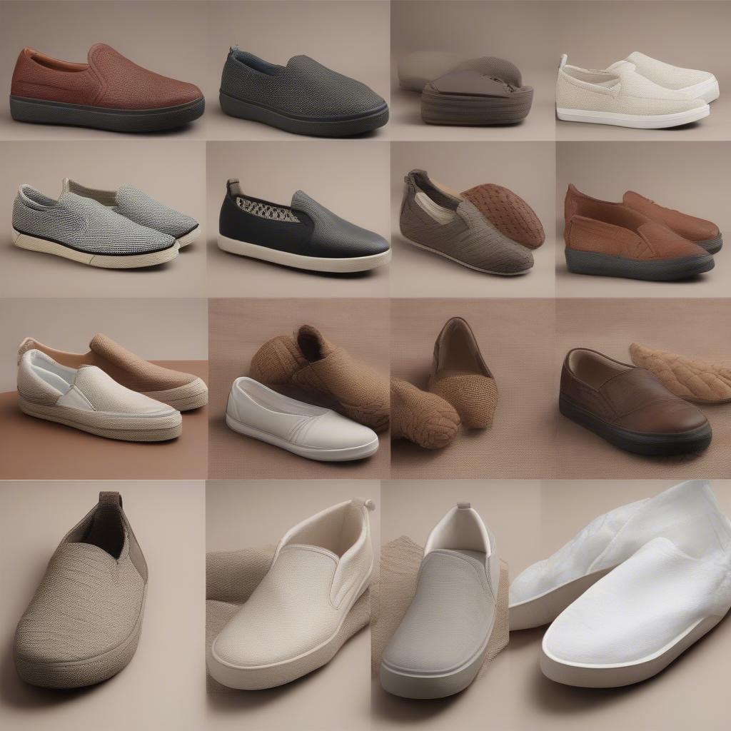 Different Materials for Basket Weave Slip-Ons