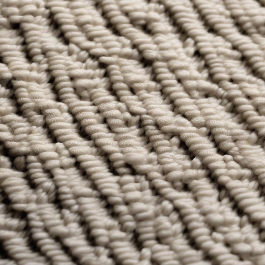 Close-up view of the basket weave stitch showing the intricate knit and purl pattern