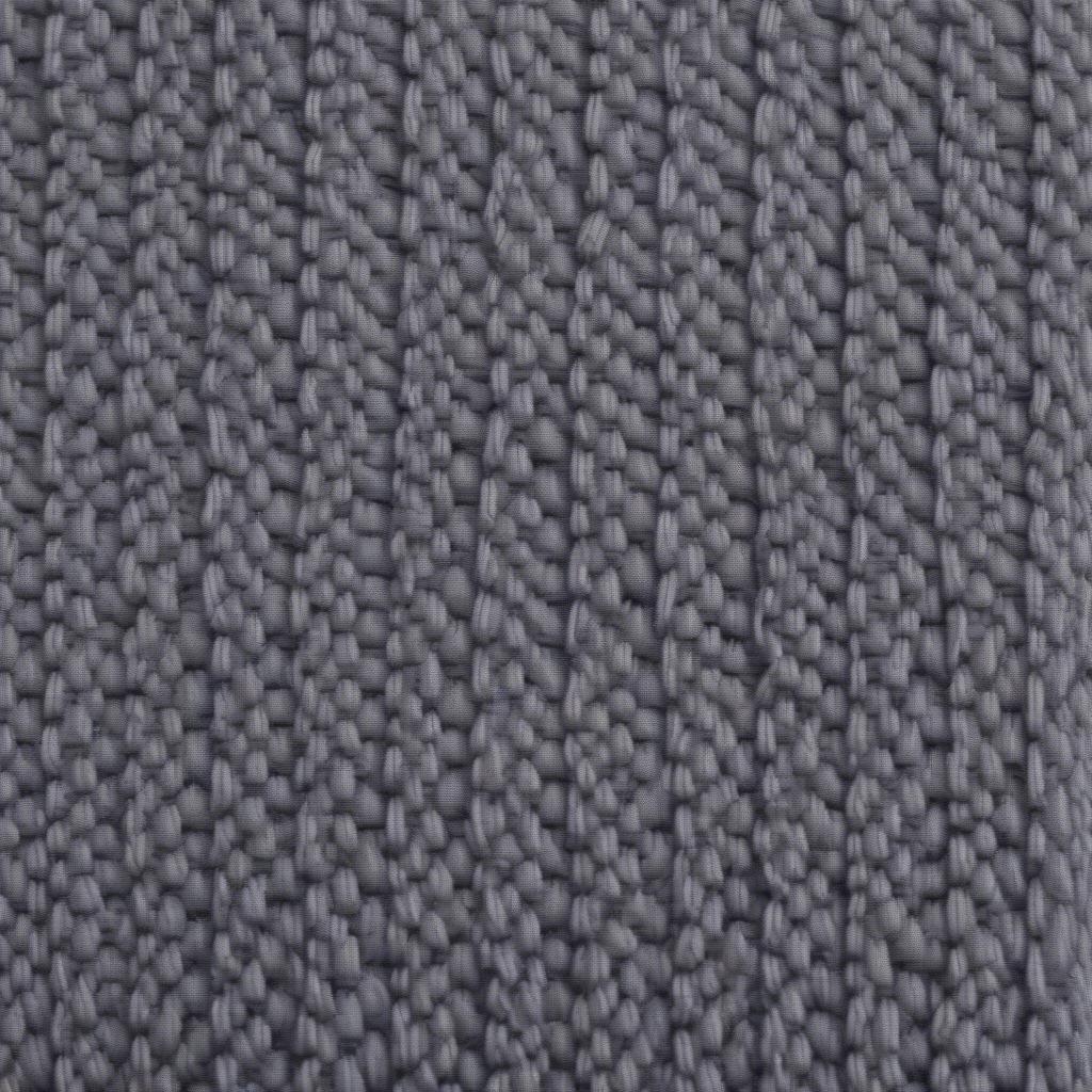 Close-up of Basket Weave Stitch in Grey Yarn