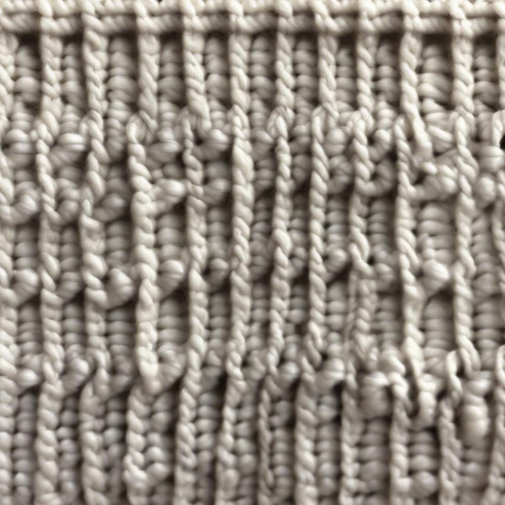 Close-up of the Basket Weave Crochet Stitch