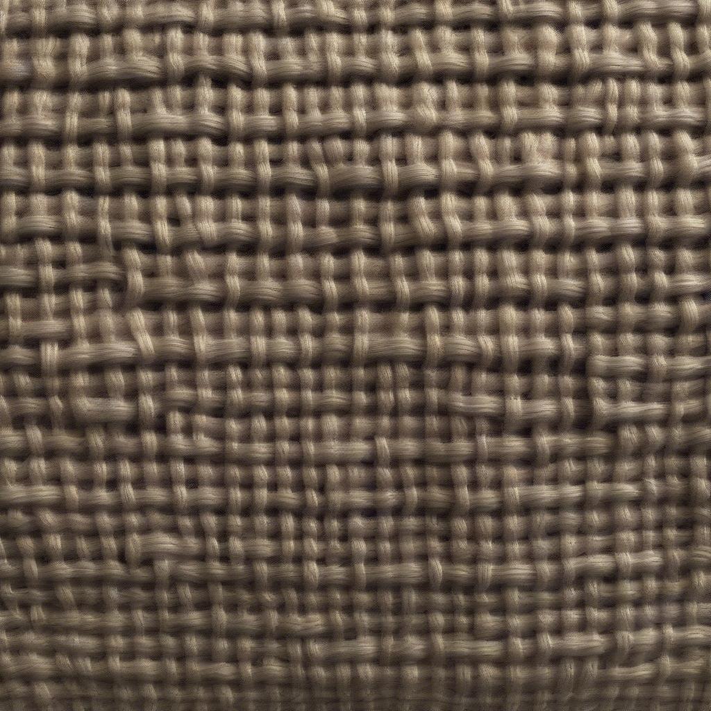 Close-up view of the basket weave stitch showcasing its textured detail