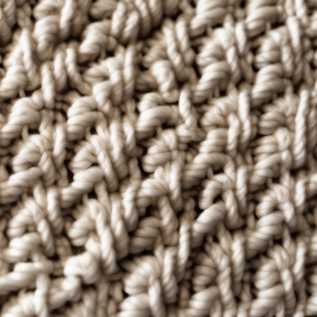 Close-up of the Basket Weave Crochet Stitch