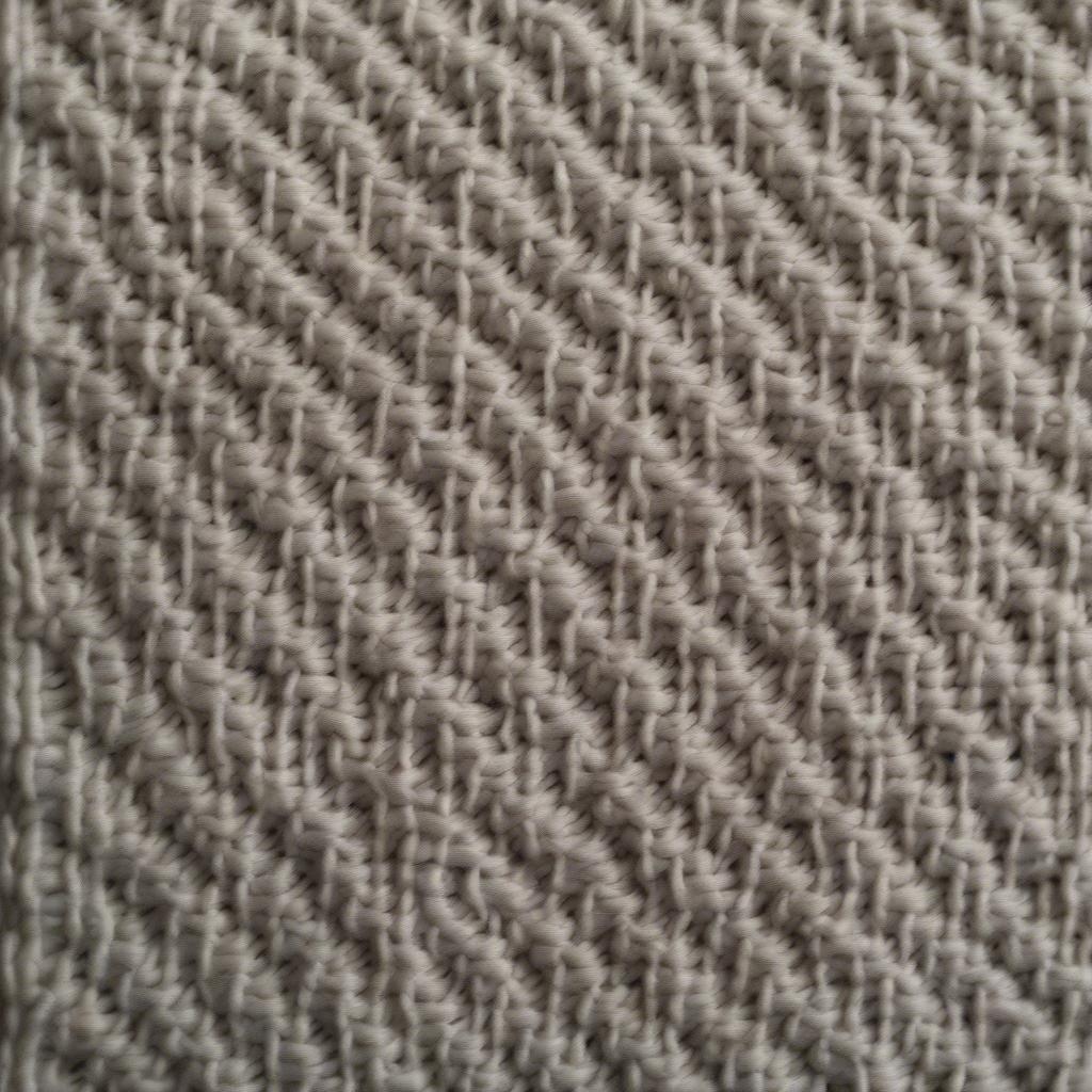 Close-up view of the basket weave stitch