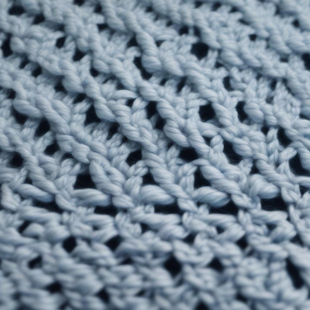 Close-up of the basket weave crochet stitch