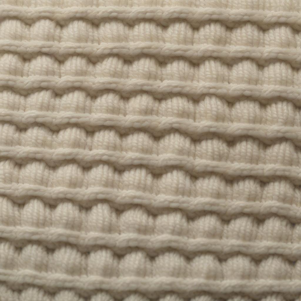 Close-up view of the basket weave stitch