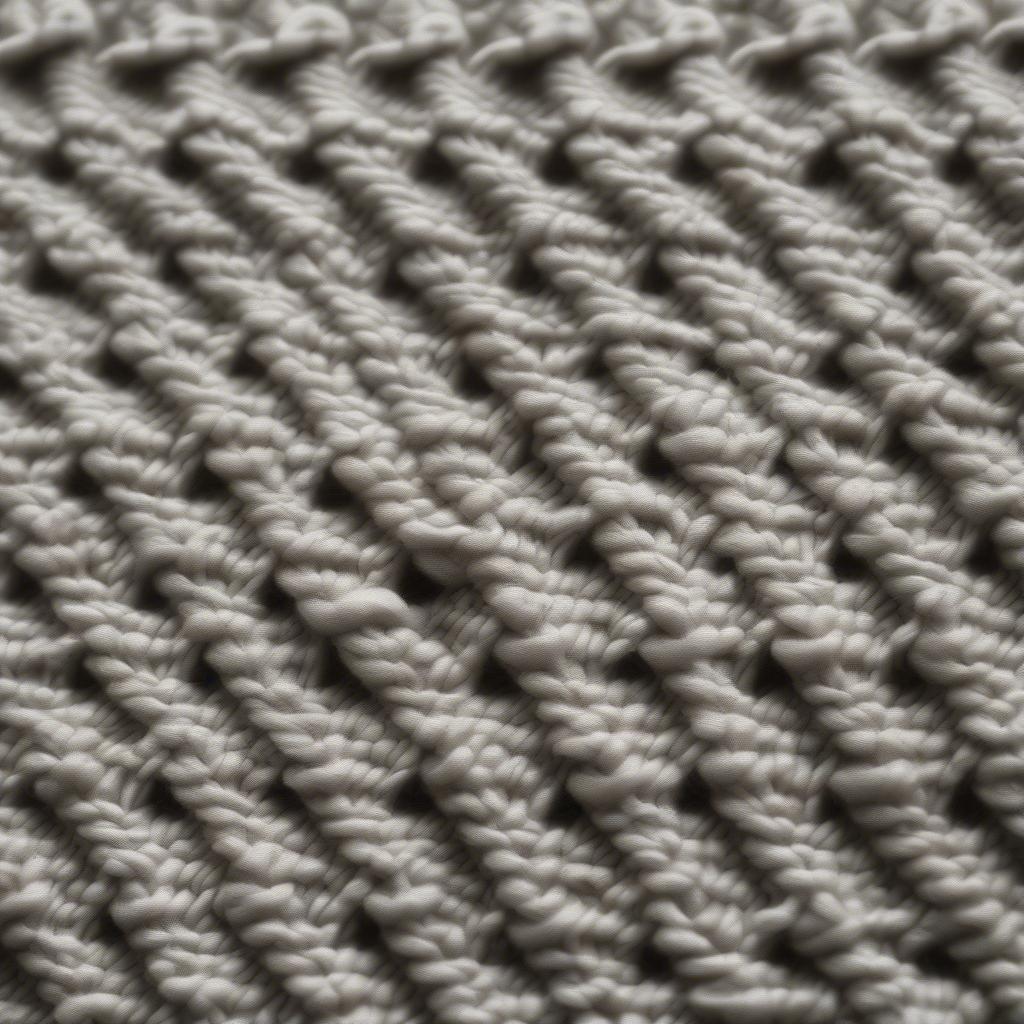 Close-up View of Basket Weave Stitch