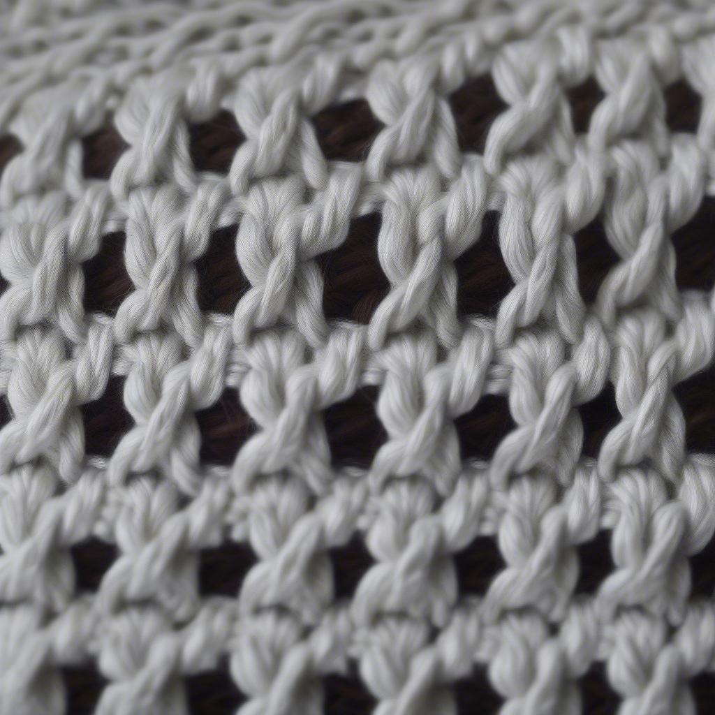 Close-Up of the Basket Weave Stitch