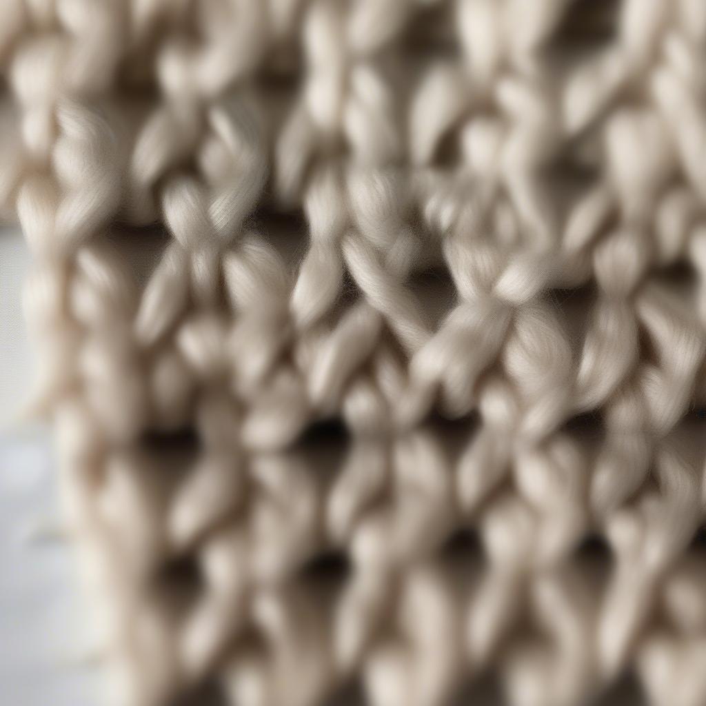 Close-up of the Basket Weave Stitch