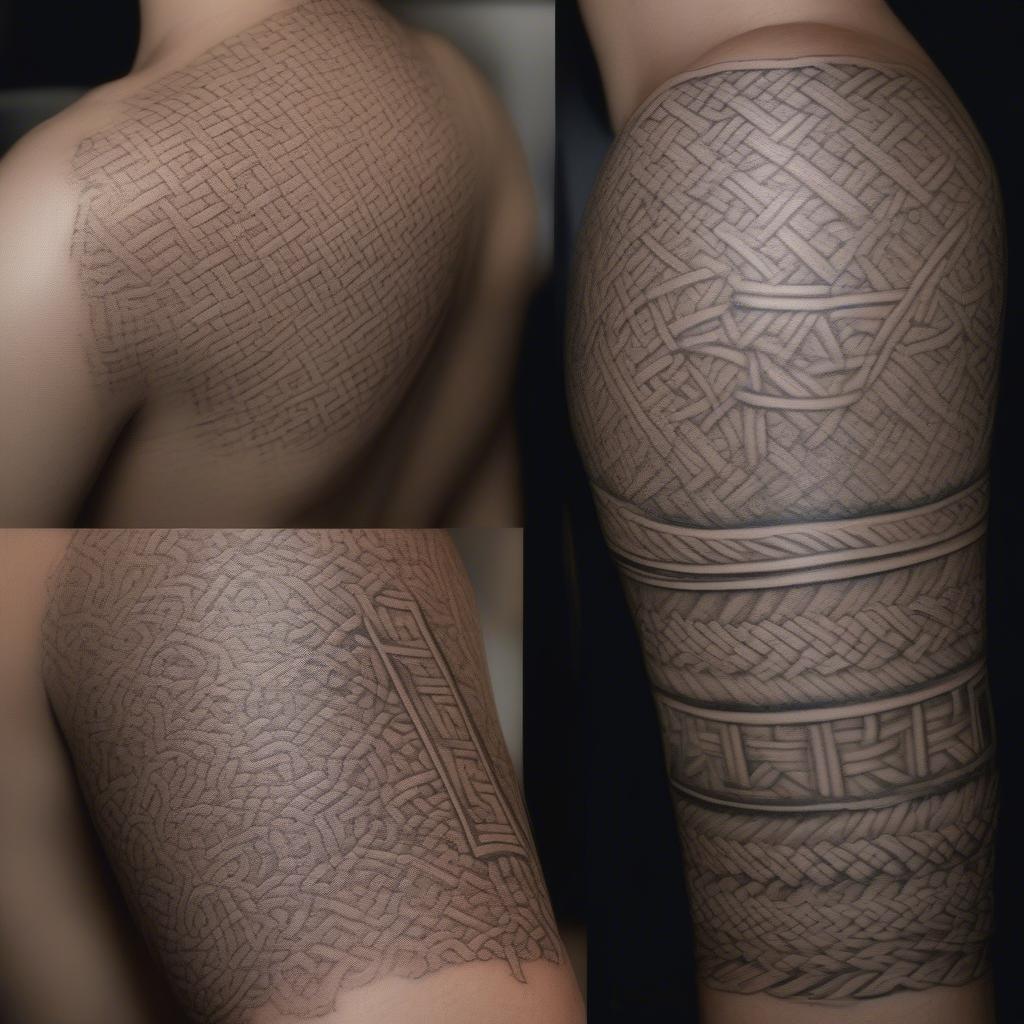 Ideas for placing a basket weave tattoo on different body parts