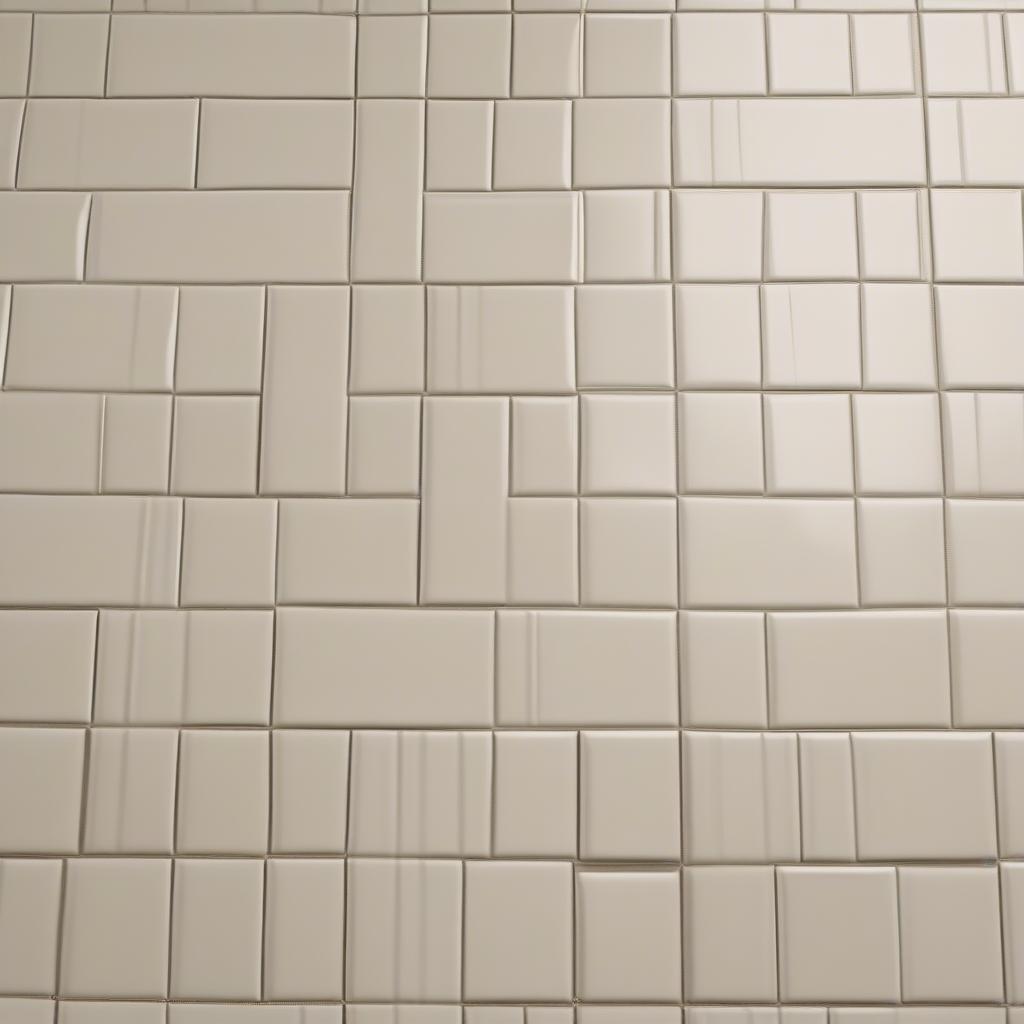 Basket weave tile pattern on a bathroom floor