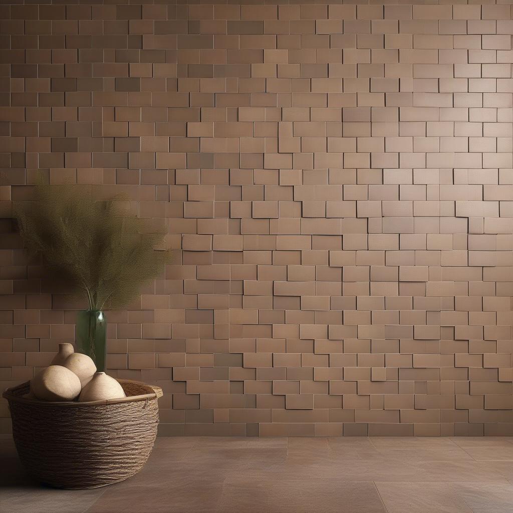 Basket Weave Tile Fireplace Surround