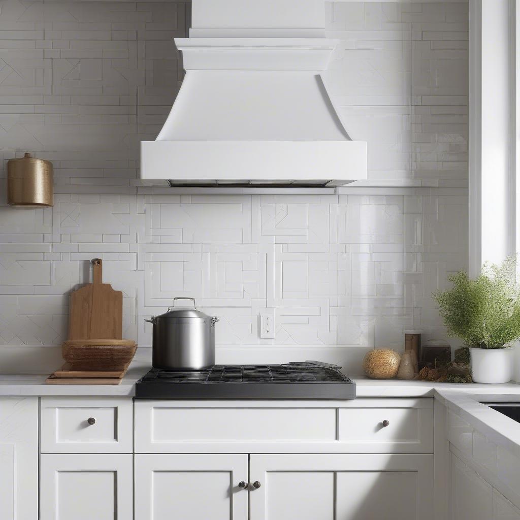 Basket Weave Tile Kitchen Backsplash