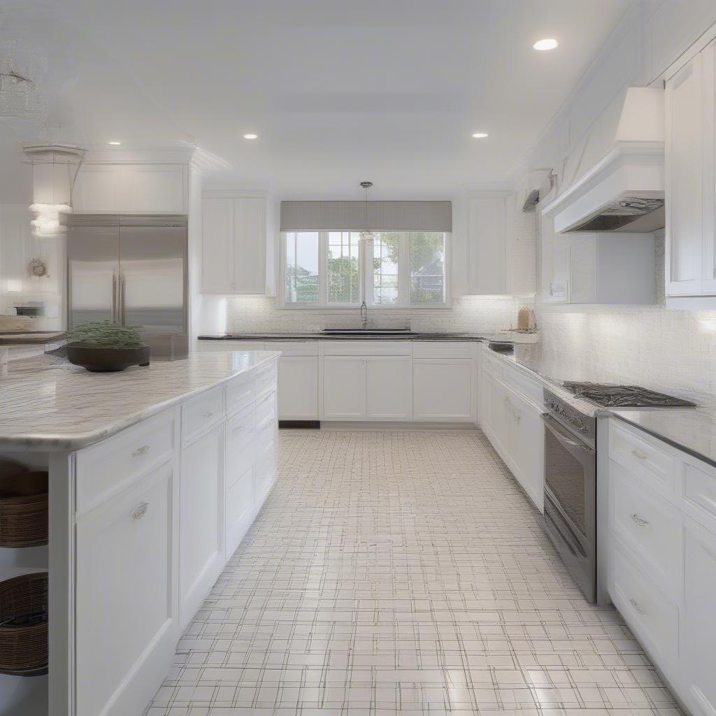 Basket Weave Tile in a Modern Kitchen