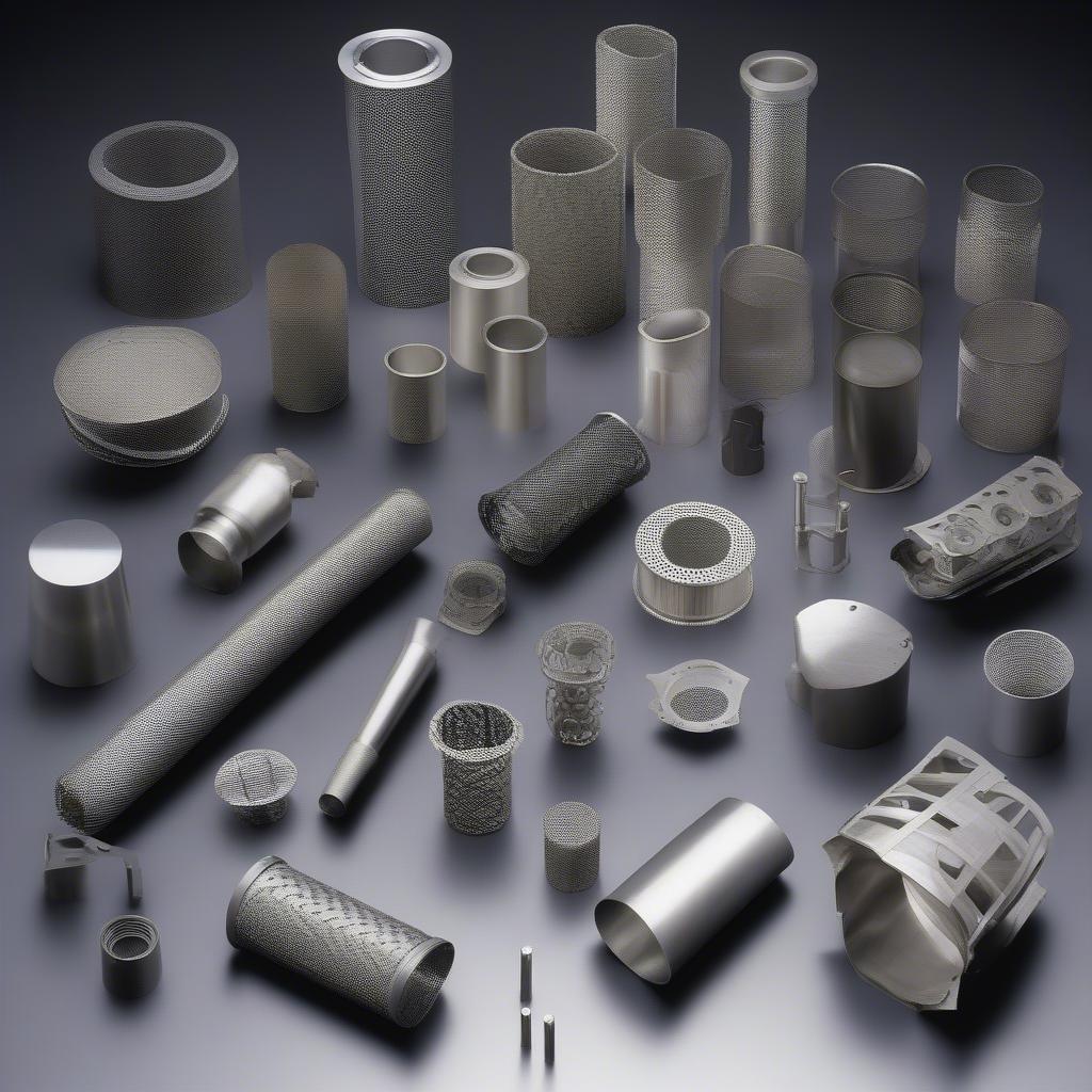 Basket weave titanium components used in aerospace applications.