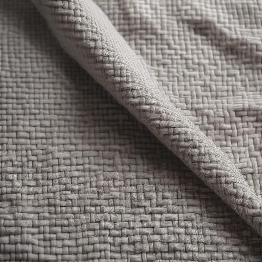 Close-up of a basket weave towel showing the intricate texture and pattern