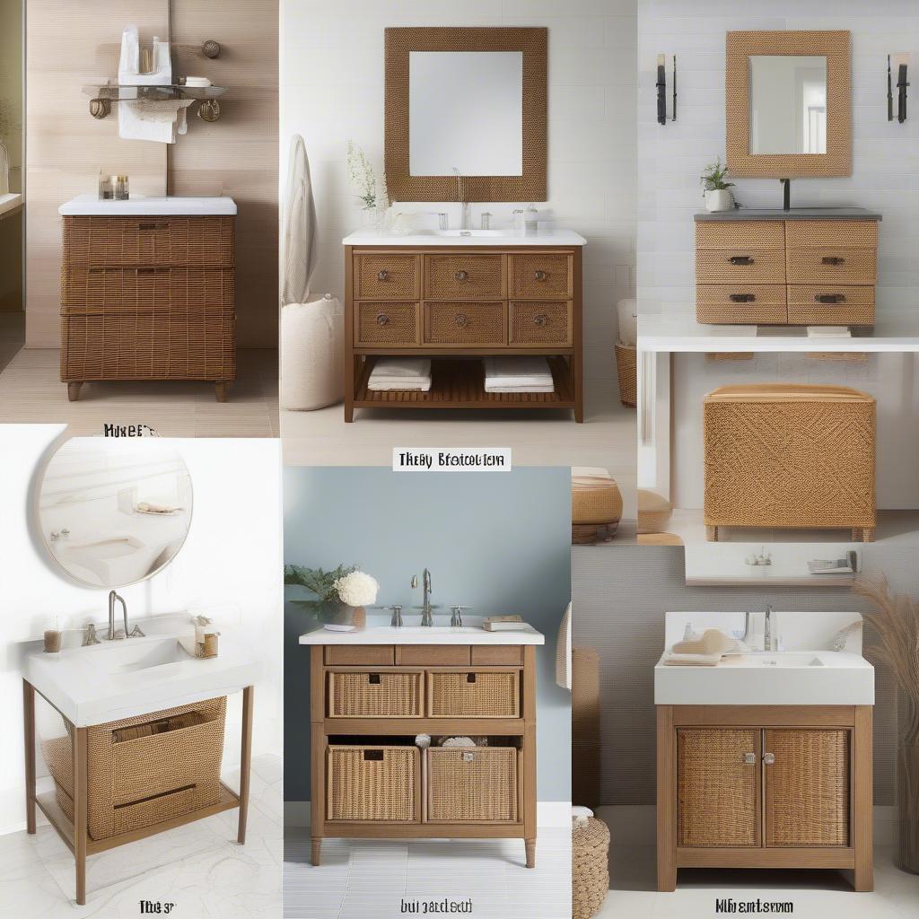 Basket Weave Vanity Styles: Wicker, Rattan, Tile, and Accents