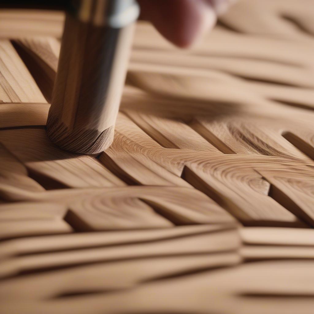 Basket Weave Wood Turning Process