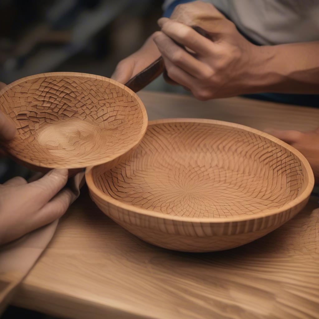 Crafting a Basket Weave Wooden Bowl