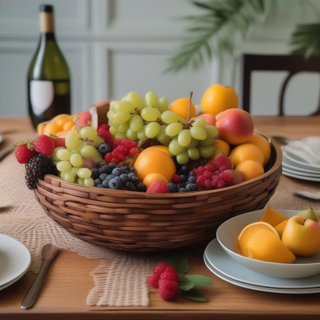 Displaying a Basket Weave Wooden Bowl