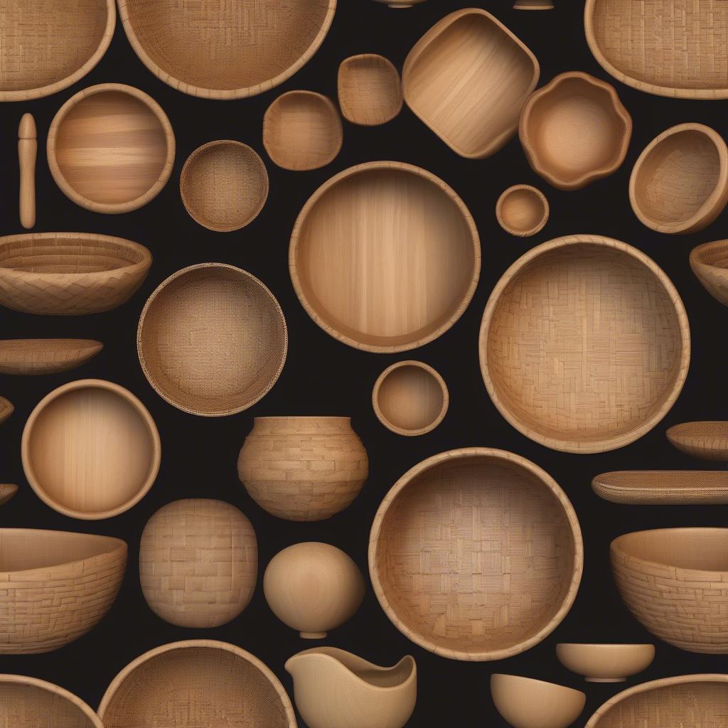 Different Styles of Basket Weave Wooden Bowls