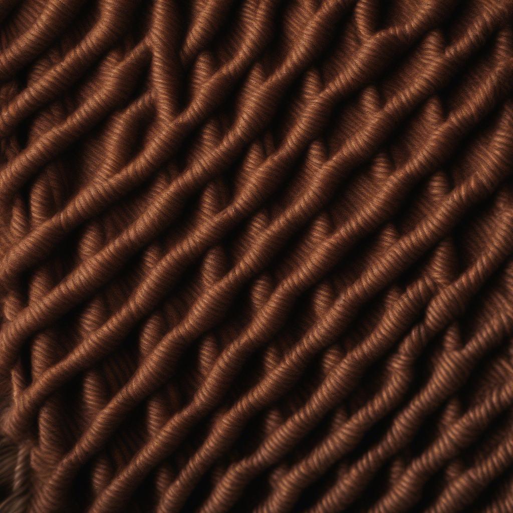 Close-Up of Basket-Weave Wool Fabric Texture