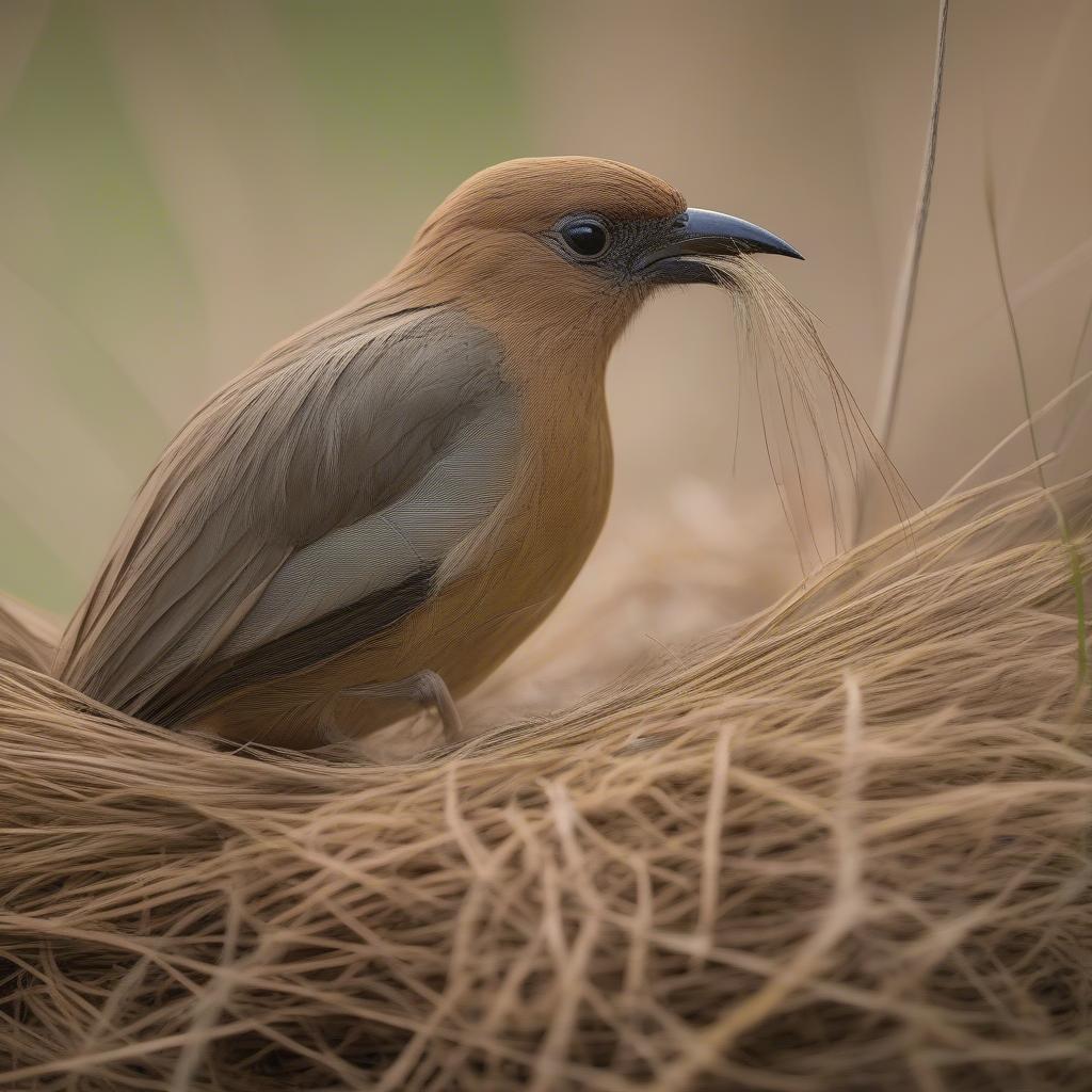 Basket Weaver Bird Nest Construction