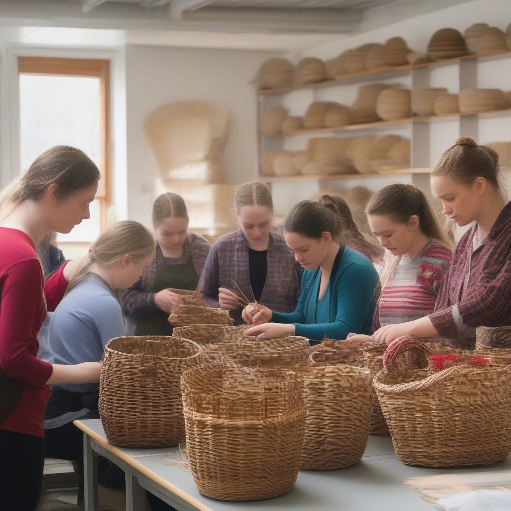 Basket Weaving Class in Scenic North Wales