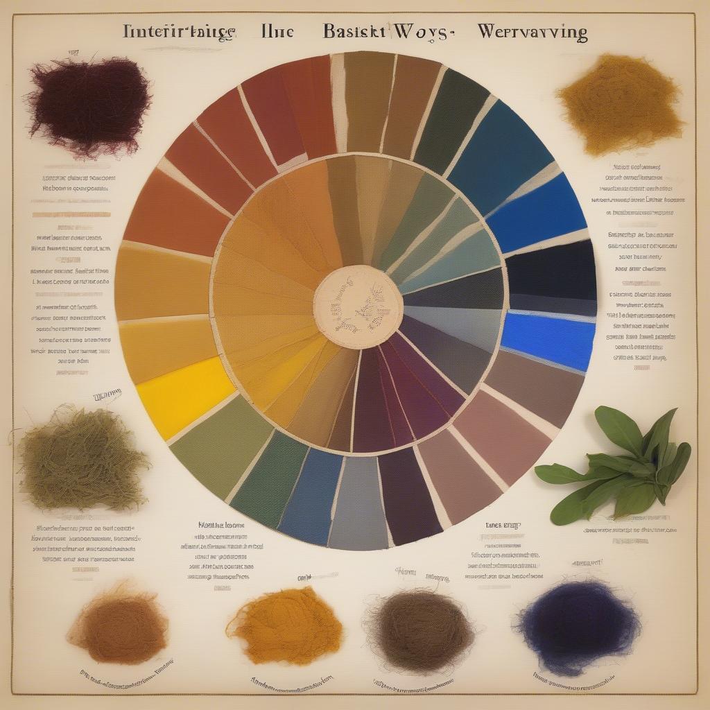 Basket Weaving Color Wheel with Natural Dyes