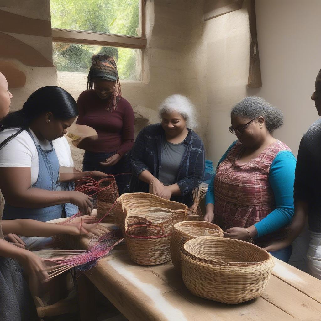 Connecting with a Basket Weaving Community