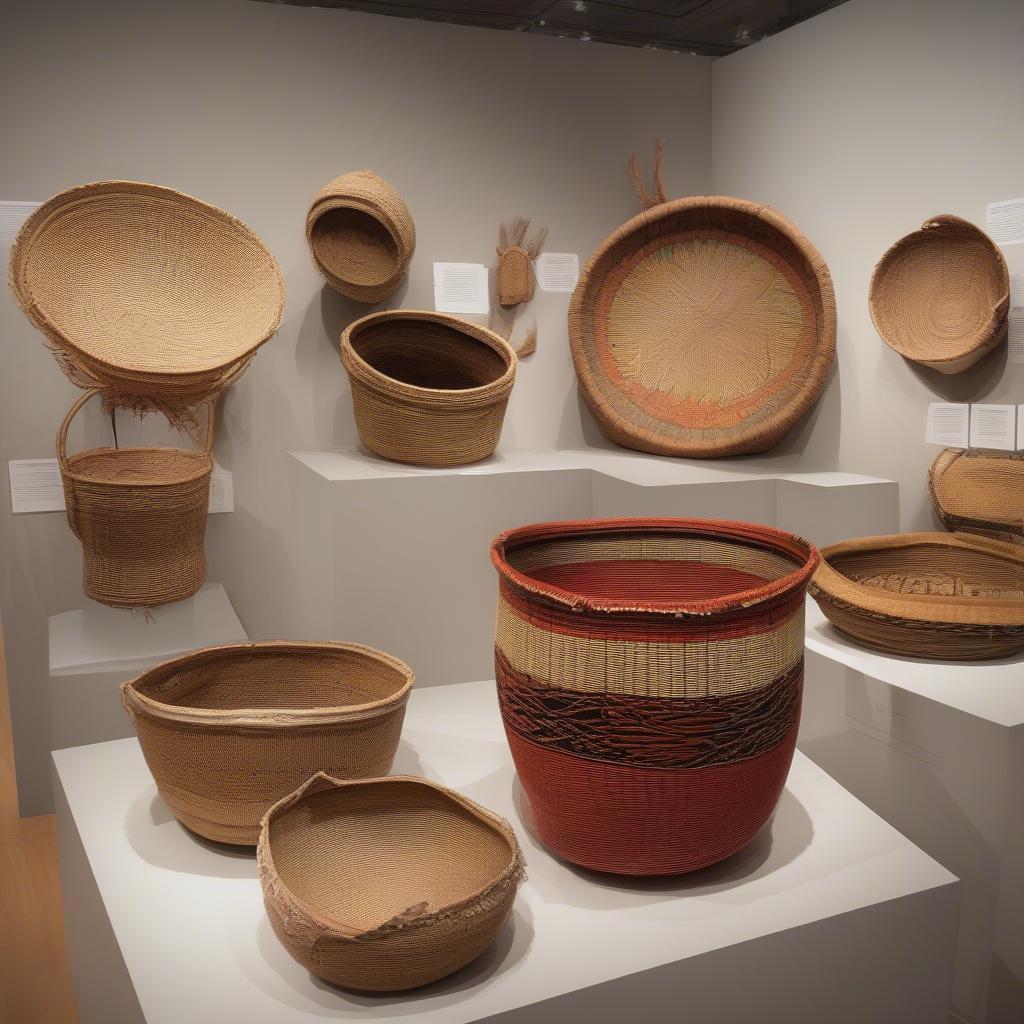 Native American Basket Weaving Exhibit showcasing traditional techniques and materials