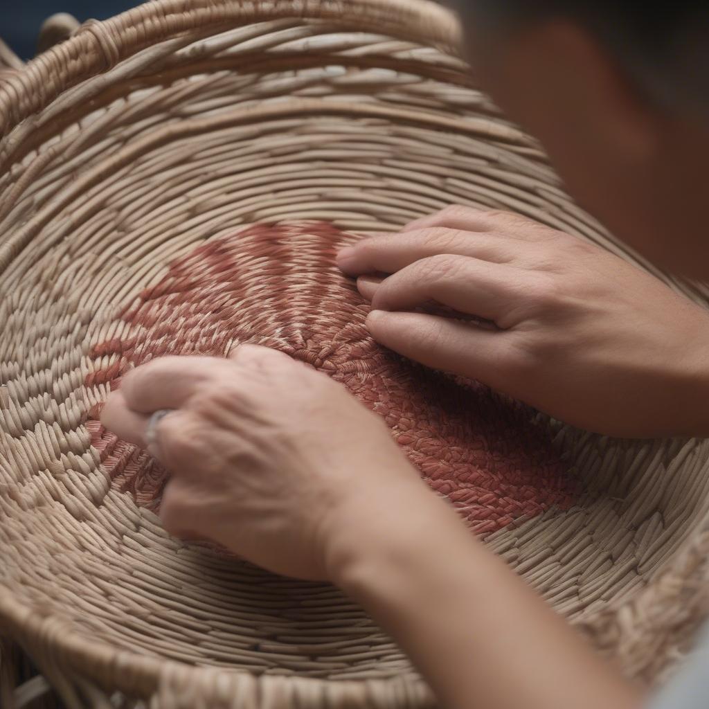 Basket Weaving Flat Bottom Using Plaiting Technique